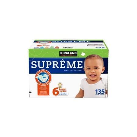 Amazon Com Kirkland Signature Supreme Diapers Size 5 Quantity Baby