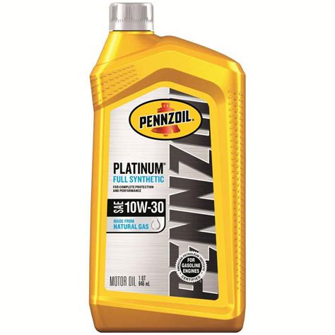 Reviews For Pennzoil Pennzoil Platinum Sae 10w 30 Full Synthetic Motor