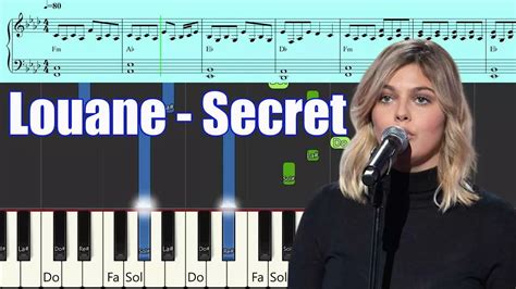 Louane Secret I Piano Tutoriel Videotutoriels