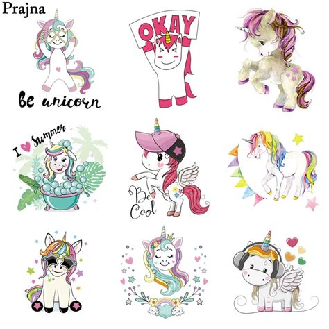 Prajna Unicorn Patch Iron On Transfer Cartoon Transfers Hot Vinyl Horse