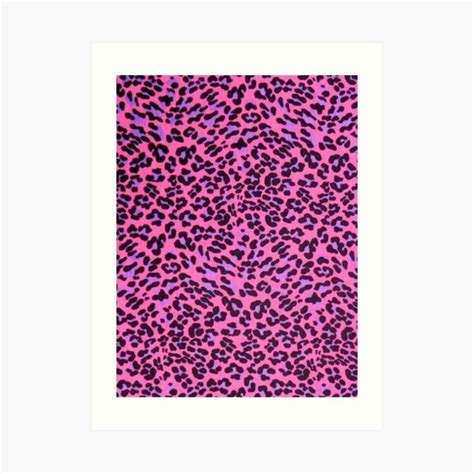 Y2k Pink Leopard Aesthetic Art Print By Elinguinness Redbubble