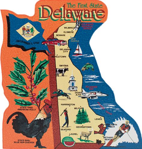 State Map Delaware The Cats Meow Village