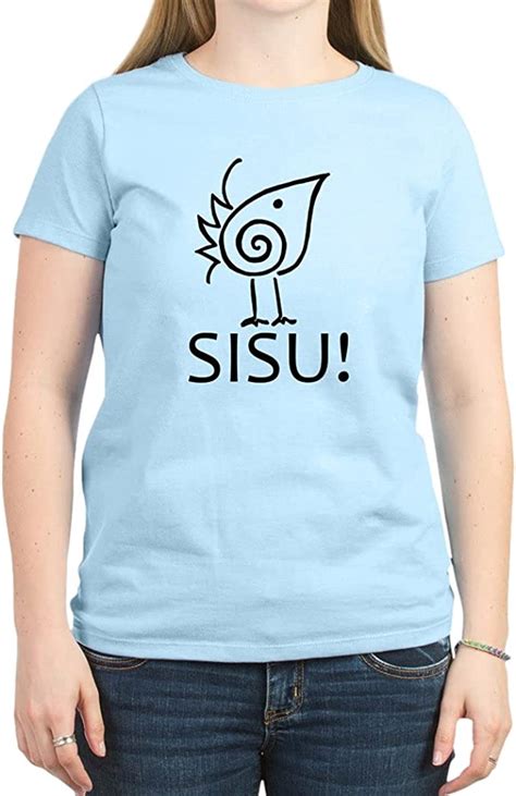 CafePress SISU T shirt à col rond en coton pour femme Amazon fr
