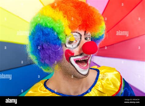 Smiling Clown Face Stock Photo Alamy