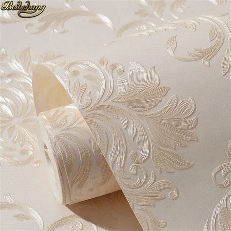 Beibehang European Non Woven Damascus Self Adhesive Wallpaper Bedroom