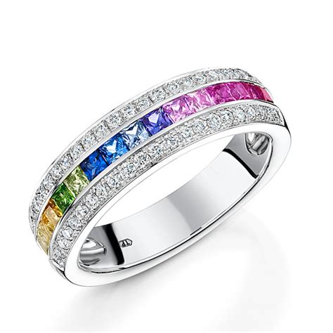 Rainbow Sapphire And Diamond Ring Why Jewellers