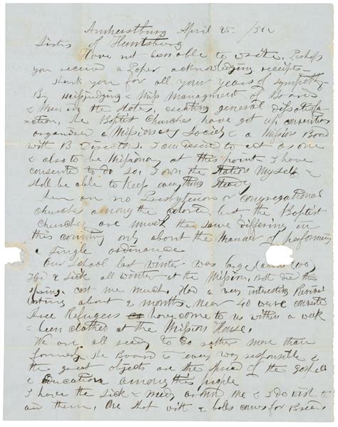 Bid Now Letter From Terminus Of Underground Railroad February 4