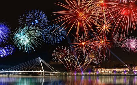 New Year, Fireworks, Cityscape HD Wallpapers / Desktop and Mobile ...