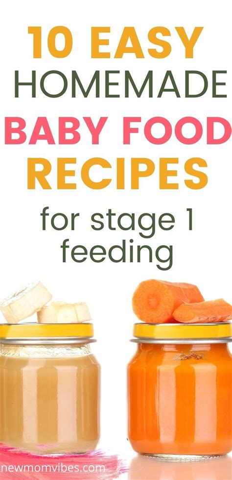 10 Easy Homemade Baby Food Recipes Easy Homemade Baby Food Baby Food