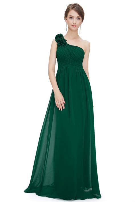 132 long sleeve bridesmaid dresses found. Dark Green One Shoulder Long Chiffon Bridesmaid Dress ...