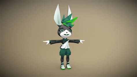 green rabbit 3d model by vitascky [5834194] sketchfab