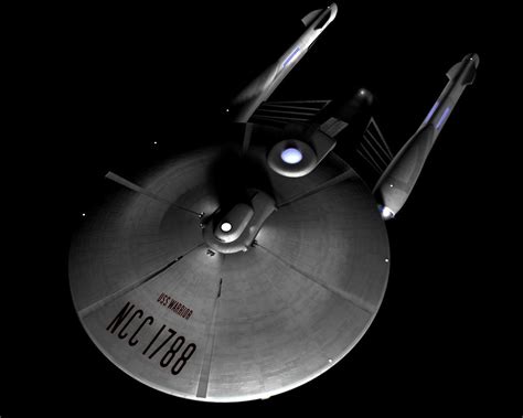 3d Model Uss Warrior Star Trek Like Spaceship Cgtrader