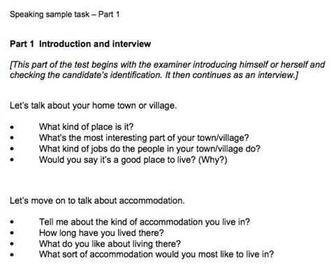 Sample Questions Ielts Speaking Part 2 Example Papers Gambaran