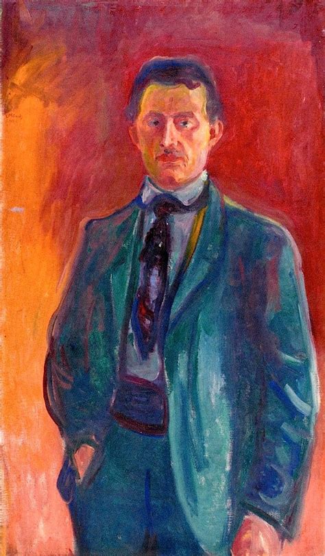 Self Portrait Against Red Background 1906 By Edvard Munch Norwegian