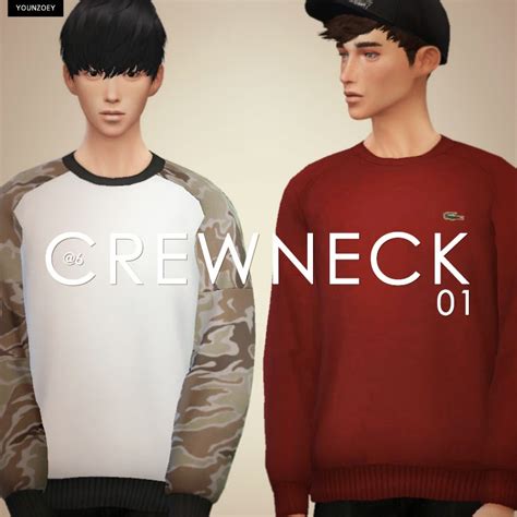 My Sims 4 Blog Crew Neck Sweaters For Adult Males By Youngzoey