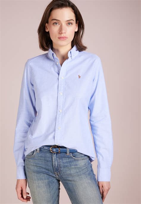 Polo Ralph Lauren Classic Fit Oxford Shirt Button Down Blouse Blue
