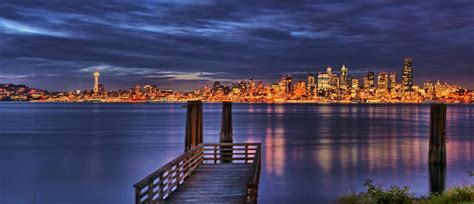Free Download Sunset In Seattle Wallpapers 2048x1152 For Your Desktop