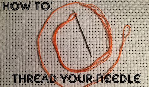 How To Thread Your Cross Stitch Needle Youtube