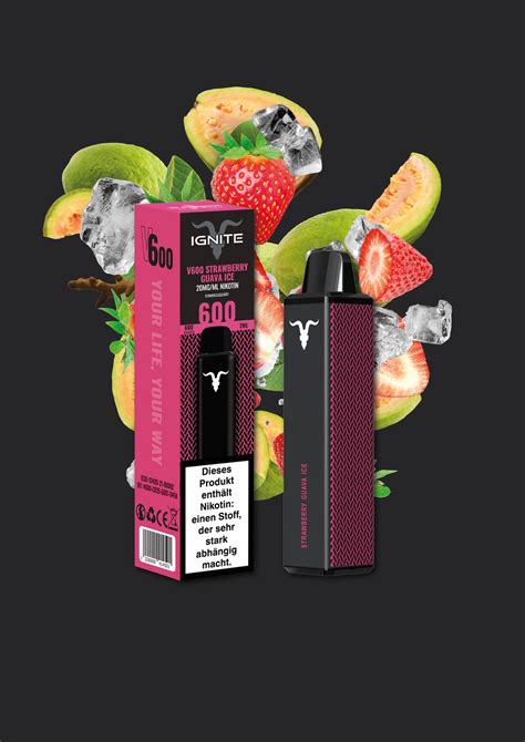 Ignite V600 Vape Pen Strawberry Ice Vape Vendingde