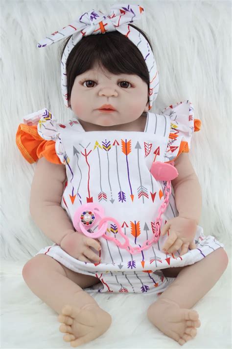 Bzdoll 55cm Full Silicone Reborn Girl Baby Doll Toy Realistic Newborn