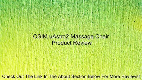 Osim Uastro2 Massage Chair Review Video Dailymotion