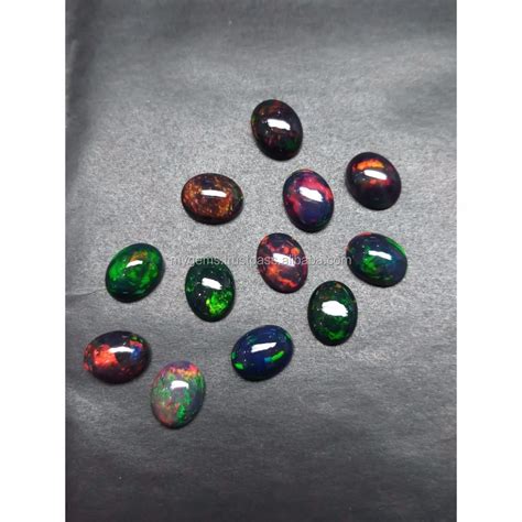 Natural Ethiopian Black Opal Faceted Oval Cut Loose Gemstone 7 9 Mm