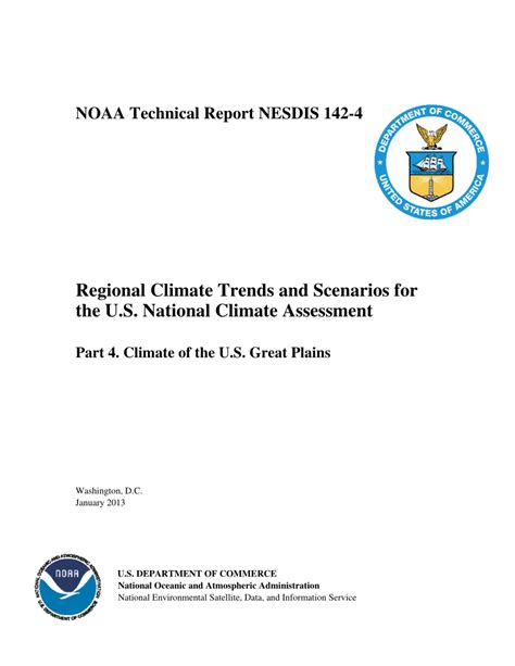 Pdf Regional Climate Trends And Scenarios For The Us National Climate
