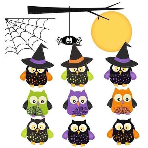 Items Similar To Halloween Owl Clip Art Halloween Clipart On Etsy