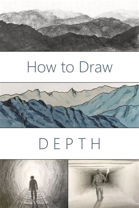 15 Methods To Draw Depth Landscape Drawing Tutorial Pencil Sketches