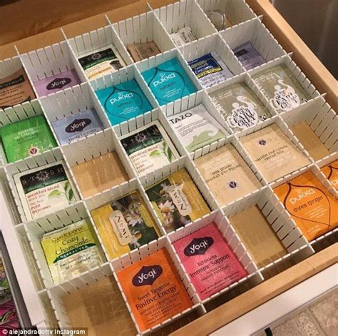 This tea organizer features six adjustable carousels with spindles that allow for easy rotation and this tea organizer features a unique design. diy tea and pod box for kitchen drawer - Google Search (With images) | Tea organization, Tea box ...