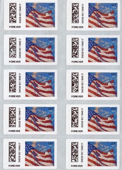 Us Flag Sheet Of 10 Buy Discount Stamps