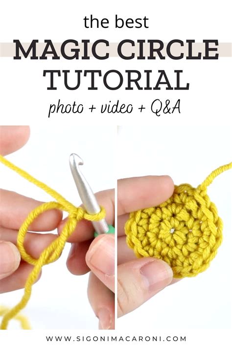 How To Crochet A Magic Ring Magic Circle Photo Video Tutorial Sigoni Macaroni