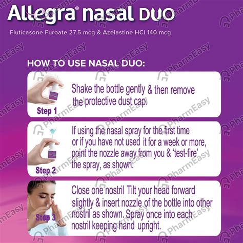 Buy Allegra Nasal Duo 70md Bottle Of 7gm Nasal Spray Online At Flat 15