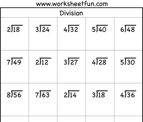 Division 3rd Grade Math Worksheets Pin On Math Included Here Are