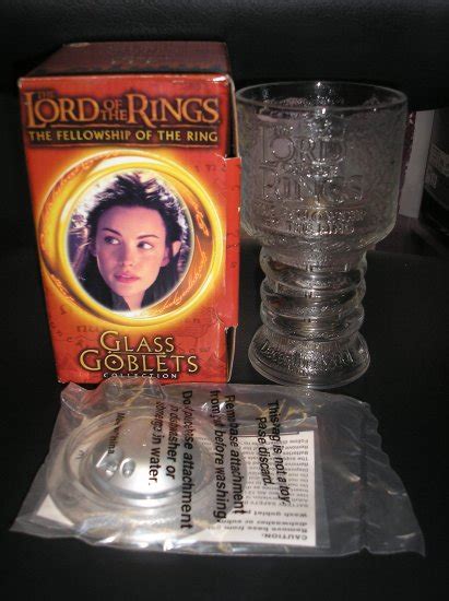 Lord Of The Rings Set Of 2 Strider And Arwen Light Up Glass Goblets