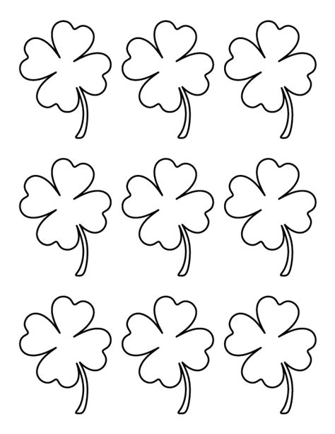 Four Leaf Clovers For St Patricks Day Coloring Page With Free Printable