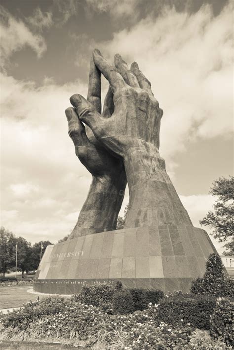 Worlds Largest Praying Hands Sculpture At Oral Roberts University
