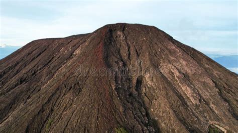 aerial view of mount slamet or gunung slamet is an active stratovolcano in the purbalingga