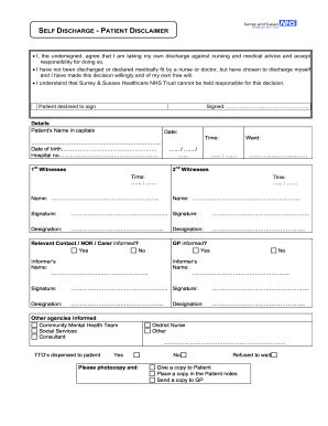 Blank Discharge Nhs Fill And Sign Printable Template Online