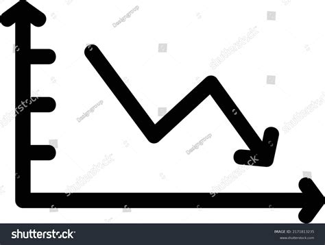Declining Line Graph Vector Icon
