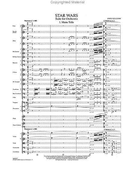 Star Wars Sheet Music Scores Partituras Spartitis