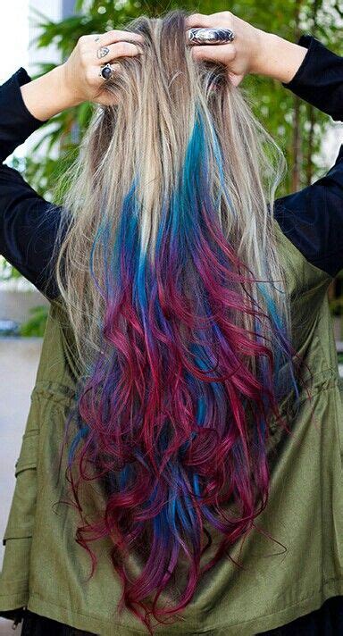 Long Blonde Pink And Purple Hair Colors Ideas