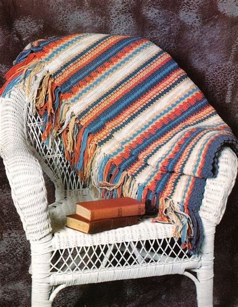 Pin By Deb Hollinger On Afghan Fan Crochet Blanket Designs Striped