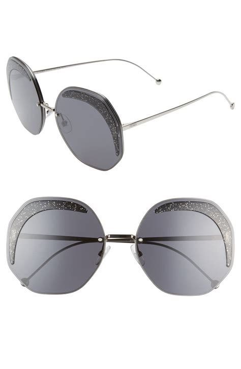Fendi 63mm Oversize Geometric Sunglasses Nordstrom