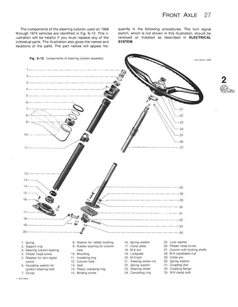 1967 Chevelle Steering Column Exploded View