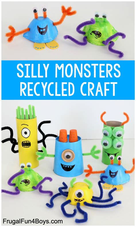 Silly Monster Craft For Kids Frugal Fun For Boys And Girls