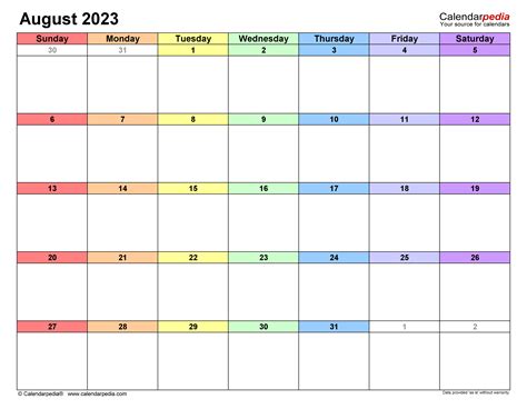 August 2023 Calendar Word Doc Get Calendar 2023 Update