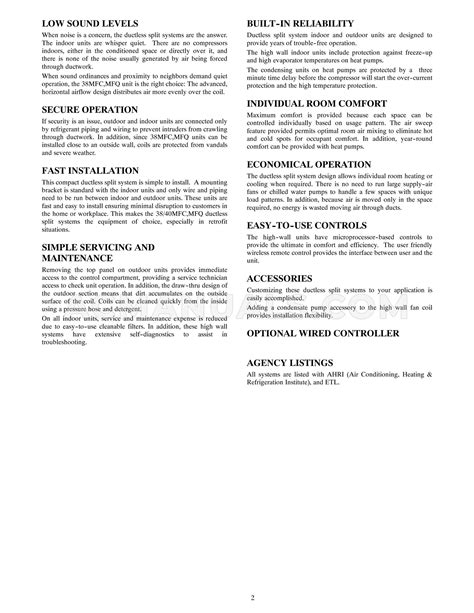 Carrier 38mfq0223 Comfort Spec Sheet