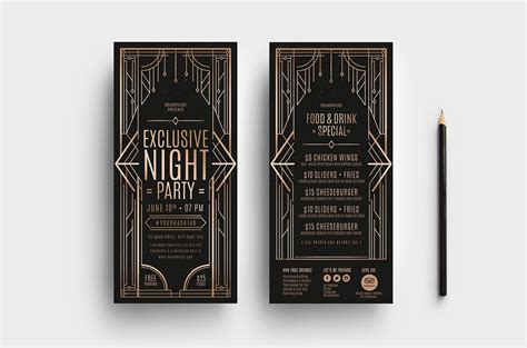 Art Deco Flyer Templates Psd Ai And Vector Brandpacks