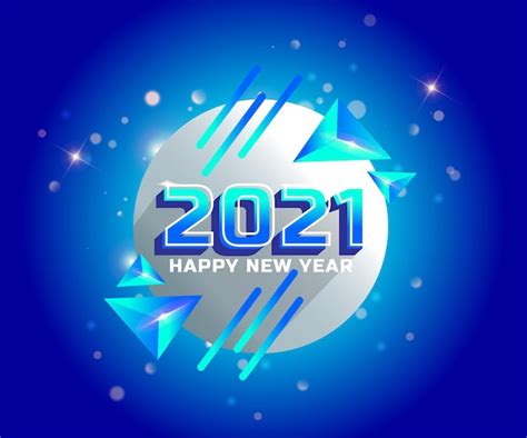 2021 Feliz Año Nuevo Fondo De Vacaciones Vector Premium